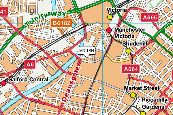 M3 1SN map - OS VectorMap District (Ordnance Survey) M3 1SN map - OS VectorMap District (Ordnance Survey)