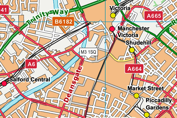 M3 1SQ map - OS VectorMap District (Ordnance Survey) M3 1SQ map - OS VectorMap District (Ordnance Survey)