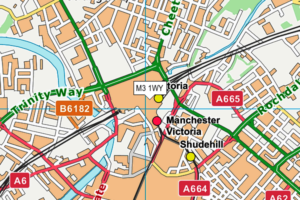M3 1WY map - OS VectorMap District (Ordnance Survey) M3 1WY map - OS VectorMap District (Ordnance Survey)