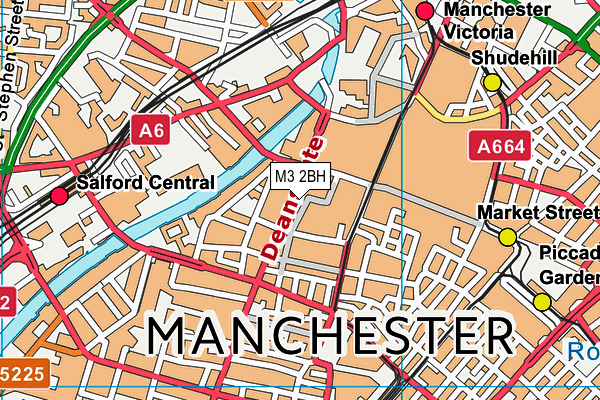 M3 2BH map - OS VectorMap District (Ordnance Survey) M3 2BH map - OS VectorMap District (Ordnance Survey)