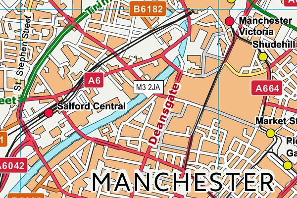 M3 2JA map - OS VectorMap District (Ordnance Survey) M3 2JA map - OS VectorMap District (Ordnance Survey)