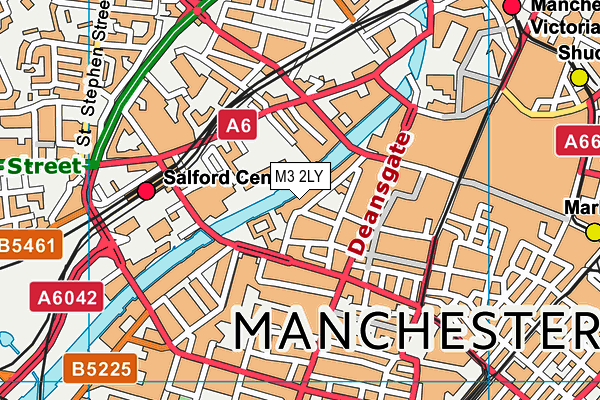 M3 2LY map - OS VectorMap District (Ordnance Survey)