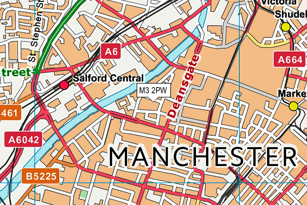 M3 2PW map - OS VectorMap District (Ordnance Survey) M3 2PW map - OS VectorMap District (Ordnance Survey)