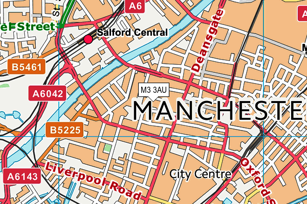M3 3AU map - OS VectorMap District (Ordnance Survey) M3 3AU map - OS VectorMap District (Ordnance Survey)