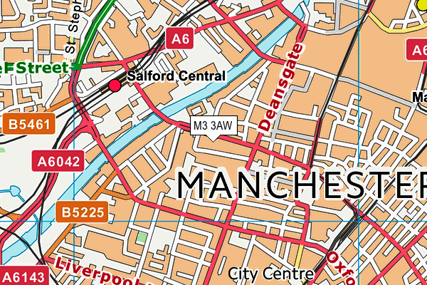 M3 3AW map - OS VectorMap District (Ordnance Survey) M3 3AW map - OS VectorMap District (Ordnance Survey)
