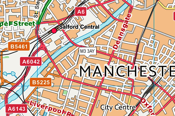 M3 3AY map - OS VectorMap District (Ordnance Survey) M3 3AY map - OS VectorMap District (Ordnance Survey)