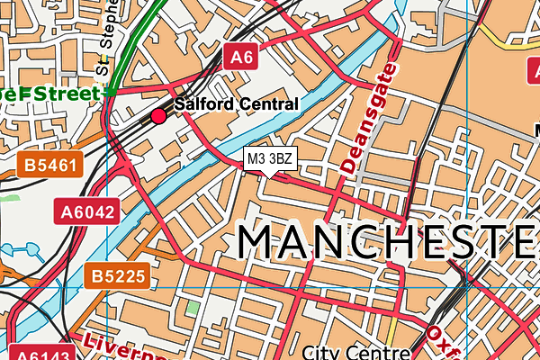 M3 3BZ map - OS VectorMap District (Ordnance Survey) M3 3BZ map - OS VectorMap District (Ordnance Survey)