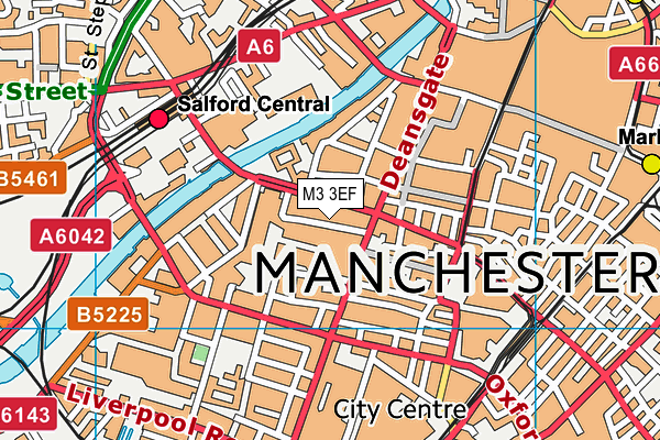 M3 3EF map - OS VectorMap District (Ordnance Survey) M3 3EF map - OS VectorMap District (Ordnance Survey)