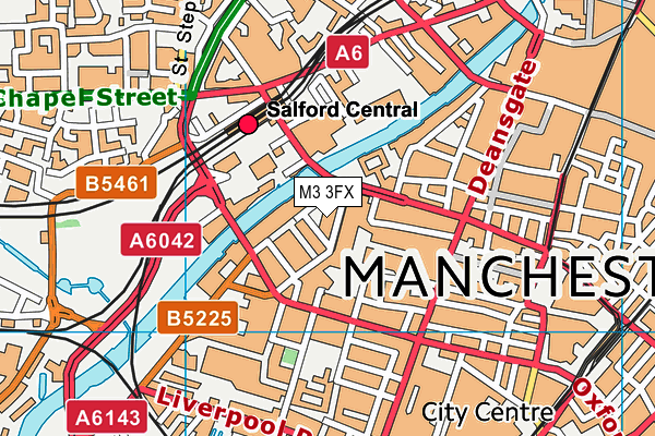 M3 3FX map - OS VectorMap District (Ordnance Survey) M3 3FX map - OS VectorMap District (Ordnance Survey)