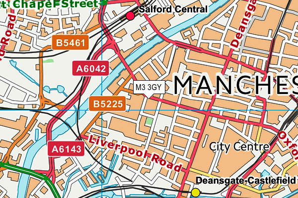 M3 3GY map - OS VectorMap District (Ordnance Survey) M3 3GY map - OS VectorMap District (Ordnance Survey)