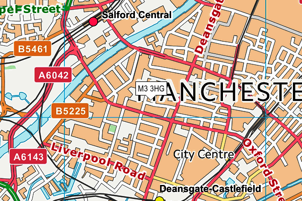 M3 3HG map - OS VectorMap District (Ordnance Survey) M3 3HG map - OS VectorMap District (Ordnance Survey)
