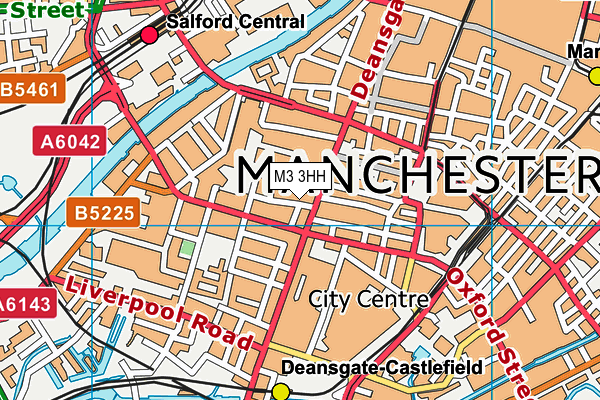 M3 3HH map - OS VectorMap District (Ordnance Survey) M3 3HH map - OS VectorMap District (Ordnance Survey)