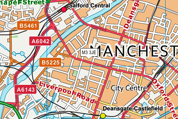 M3 3JE map - OS VectorMap District (Ordnance Survey) M3 3JE map - OS VectorMap District (Ordnance Survey)