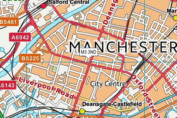 M3 3ND map - OS VectorMap District (Ordnance Survey) M3 3ND map - OS VectorMap District (Ordnance Survey)