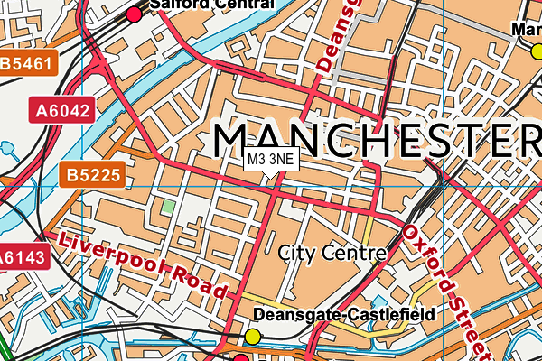 M3 3NE map - OS VectorMap District (Ordnance Survey) M3 3NE map - OS VectorMap District (Ordnance Survey)