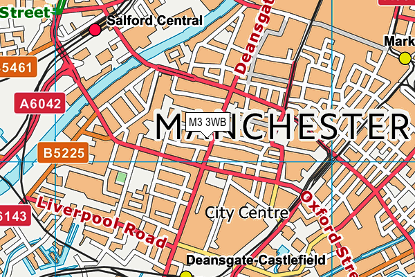 M3 3WB map - OS VectorMap District (Ordnance Survey) M3 3WB map - OS VectorMap District (Ordnance Survey)