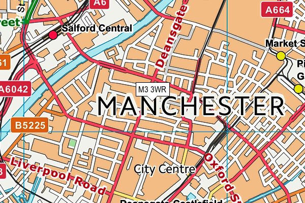 M3 3WR map - OS VectorMap District (Ordnance Survey) M3 3WR map - OS VectorMap District (Ordnance Survey)