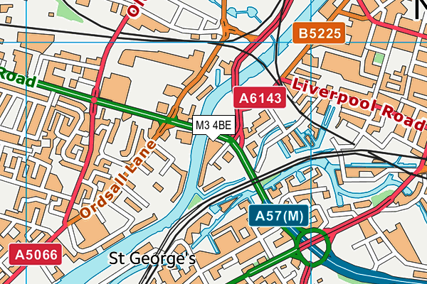 M3 4BE map - OS VectorMap District (Ordnance Survey) M3 4BE map - OS VectorMap District (Ordnance Survey)