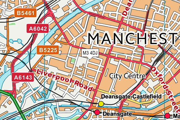 M3 4DJ map - OS VectorMap District (Ordnance Survey) M3 4DJ map - OS VectorMap District (Ordnance Survey)
