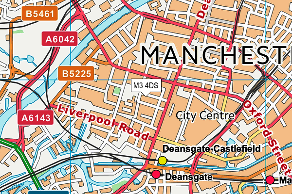 M3 4DS map - OS VectorMap District (Ordnance Survey) M3 4DS map - OS VectorMap District (Ordnance Survey)