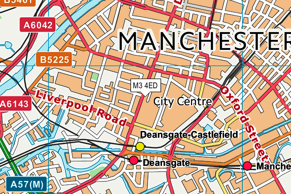 M3 4ED map - OS VectorMap District (Ordnance Survey) M3 4ED map - OS VectorMap District (Ordnance Survey)
