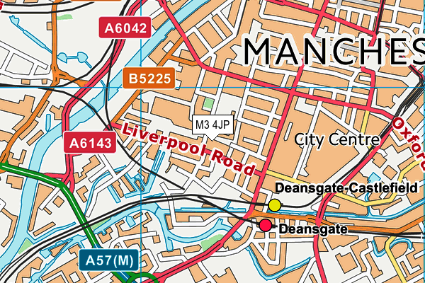 M3 4JP map - OS VectorMap District (Ordnance Survey) M3 4JP map - OS VectorMap District (Ordnance Survey)
