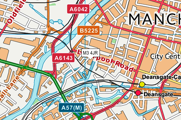 M3 4JR map - OS VectorMap District (Ordnance Survey) M3 4JR map - OS VectorMap District (Ordnance Survey)
