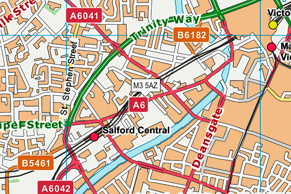 M3 5AZ map - OS VectorMap District (Ordnance Survey) M3 5AZ map - OS VectorMap District (Ordnance Survey)