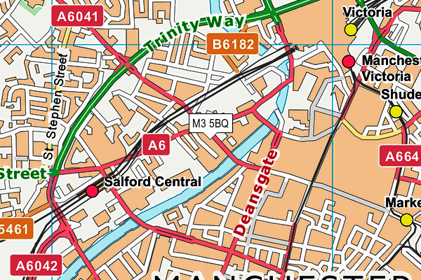 M3 5BQ map - OS VectorMap District (Ordnance Survey) M3 5BQ map - OS VectorMap District (Ordnance Survey)