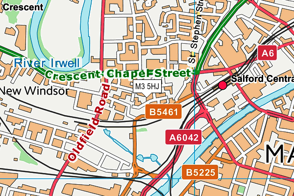 M3 5HJ map - OS VectorMap District (Ordnance Survey) M3 5HJ map - OS VectorMap District (Ordnance Survey)