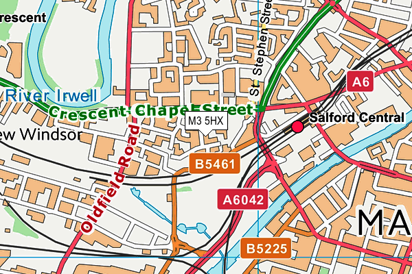 M3 5HX map - OS VectorMap District (Ordnance Survey) M3 5HX map - OS VectorMap District (Ordnance Survey)