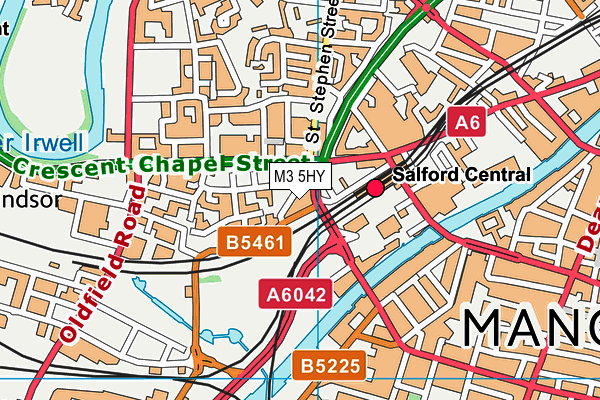 M3 5HY map - OS VectorMap District (Ordnance Survey) M3 5HY map - OS VectorMap District (Ordnance Survey)