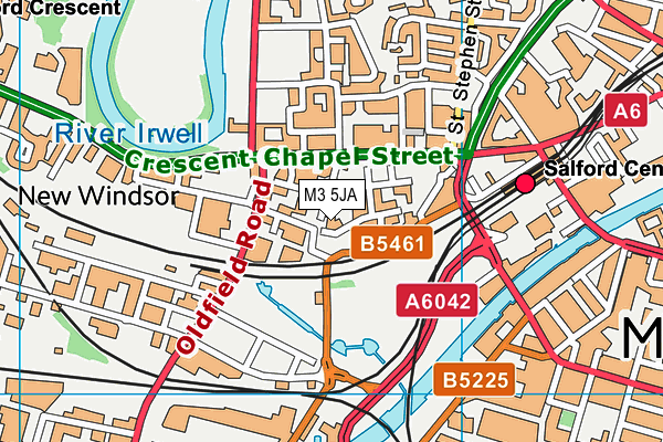 M3 5JA map - OS VectorMap District (Ordnance Survey) M3 5JA map - OS VectorMap District (Ordnance Survey)