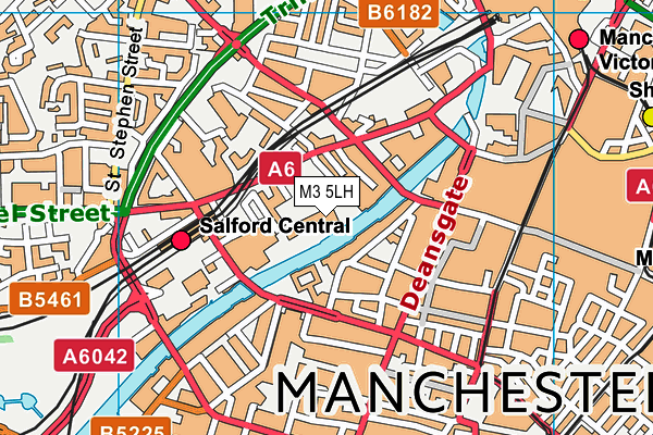 M3 5LH map - OS VectorMap District (Ordnance Survey) M3 5LH map - OS VectorMap District (Ordnance Survey)