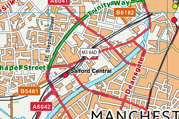 M3 6AD map - OS VectorMap District (Ordnance Survey) M3 6AD map - OS VectorMap District (Ordnance Survey)