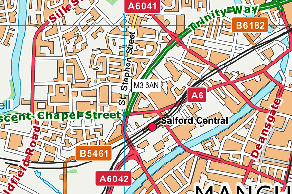 M3 6AN map - OS VectorMap District (Ordnance Survey) M3 6AN map - OS VectorMap District (Ordnance Survey)