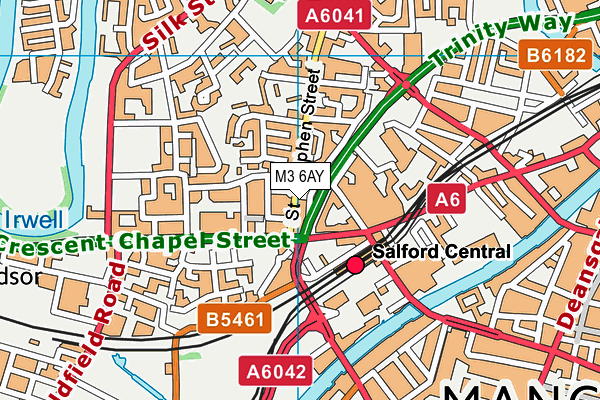 M3 6AY map - OS VectorMap District (Ordnance Survey) M3 6AY map - OS VectorMap District (Ordnance Survey)