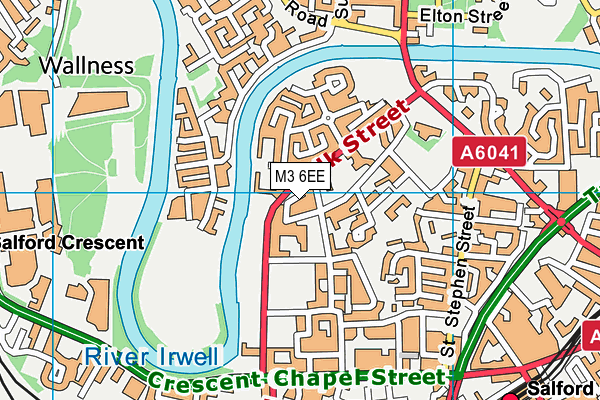M3 6EE map - OS VectorMap District (Ordnance Survey) M3 6EE map - OS VectorMap District (Ordnance Survey)