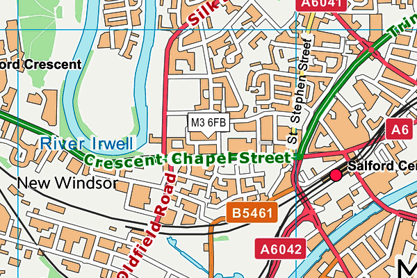 M3 6FB map - OS VectorMap District (Ordnance Survey) M3 6FB map - OS VectorMap District (Ordnance Survey)