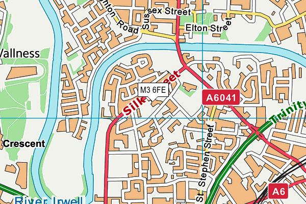 M3 6FE map - OS VectorMap District (Ordnance Survey) M3 6FE map - OS VectorMap District (Ordnance Survey)