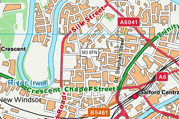 M3 6FN map - OS VectorMap District (Ordnance Survey) M3 6FN map - OS VectorMap District (Ordnance Survey)