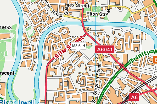 M3 6JH map - OS VectorMap District (Ordnance Survey) M3 6JH map - OS VectorMap District (Ordnance Survey)