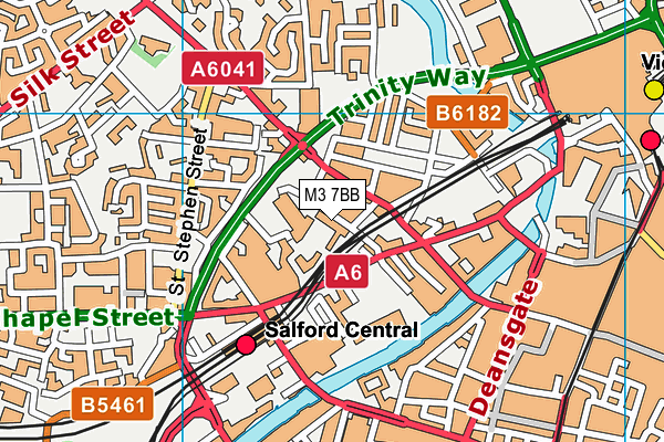 M3 7BB map - OS VectorMap District (Ordnance Survey) M3 7BB map - OS VectorMap District (Ordnance Survey)