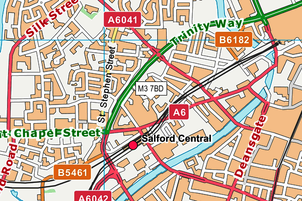 M3 7BD map - OS VectorMap District (Ordnance Survey) M3 7BD map - OS VectorMap District (Ordnance Survey)