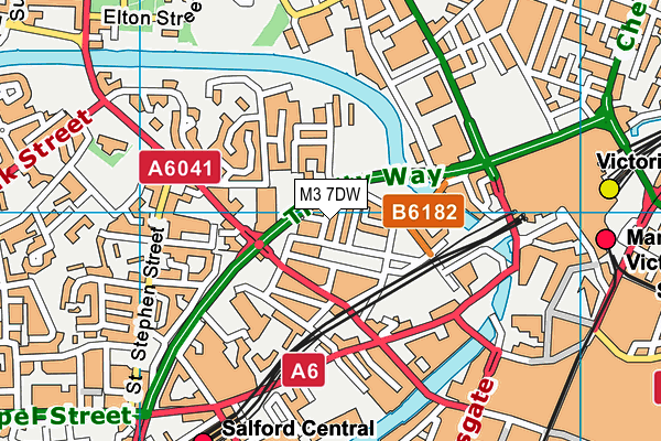 M3 7DW map - OS VectorMap District (Ordnance Survey) M3 7DW map - OS VectorMap District (Ordnance Survey)
