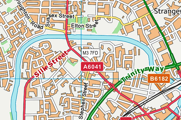 M3 7FD map - OS VectorMap District (Ordnance Survey) M3 7FD map - OS VectorMap District (Ordnance Survey)