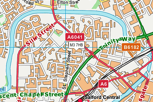 M3 7HB map - OS VectorMap District (Ordnance Survey) M3 7HB map - OS VectorMap District (Ordnance Survey)
