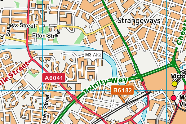 M3 7JQ map - OS VectorMap District (Ordnance Survey) M3 7JQ map - OS VectorMap District (Ordnance Survey)