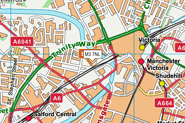 M3 7NL map - OS VectorMap District (Ordnance Survey) M3 7NL map - OS VectorMap District (Ordnance Survey)