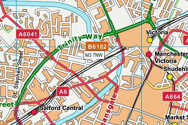 M3 7NW map - OS VectorMap District (Ordnance Survey) M3 7NW map - OS VectorMap District (Ordnance Survey)